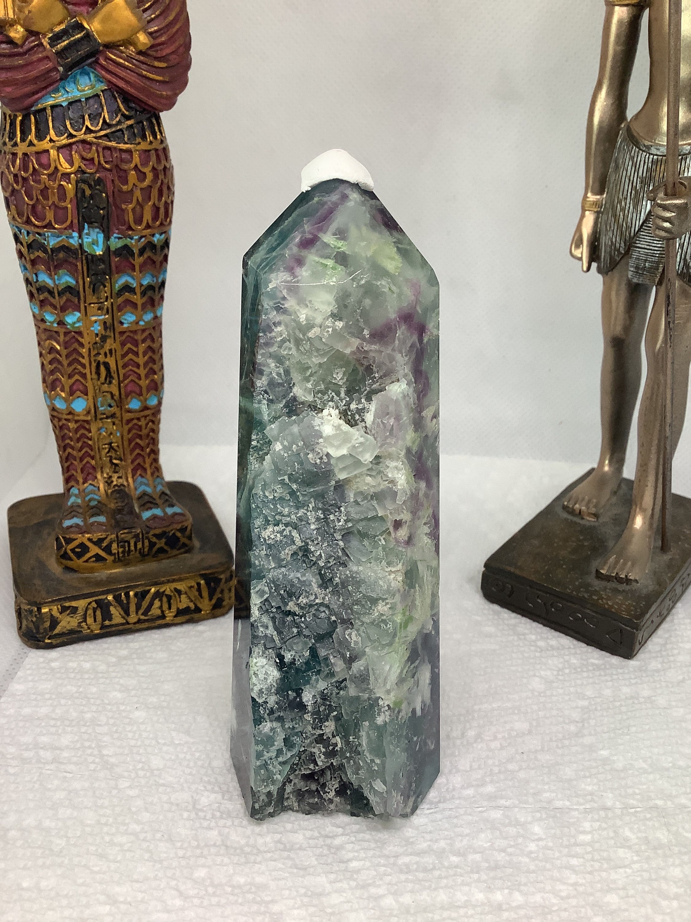 Rainbow Fluorite point