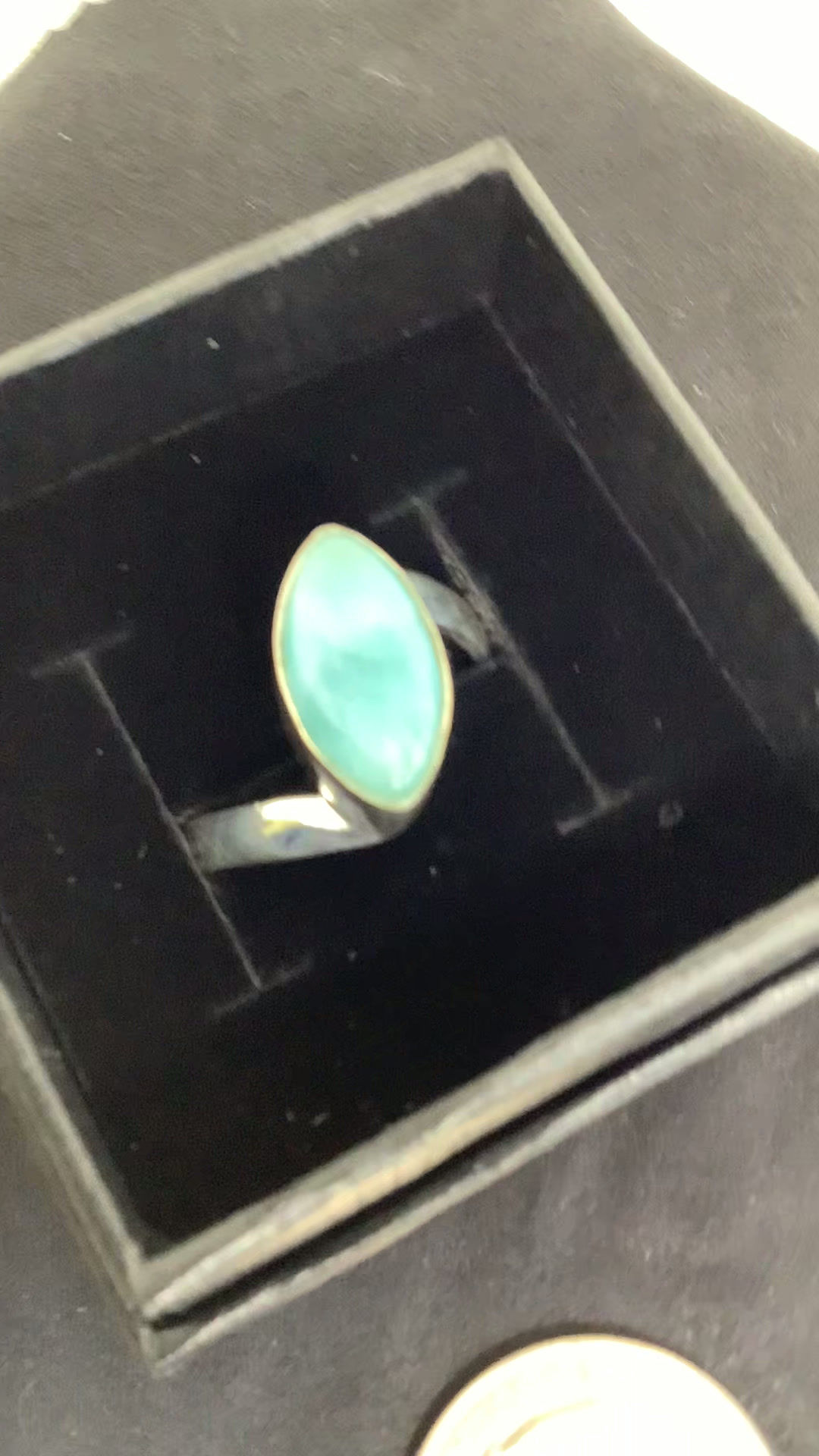 Larimar Sterling Silver Ring size 9