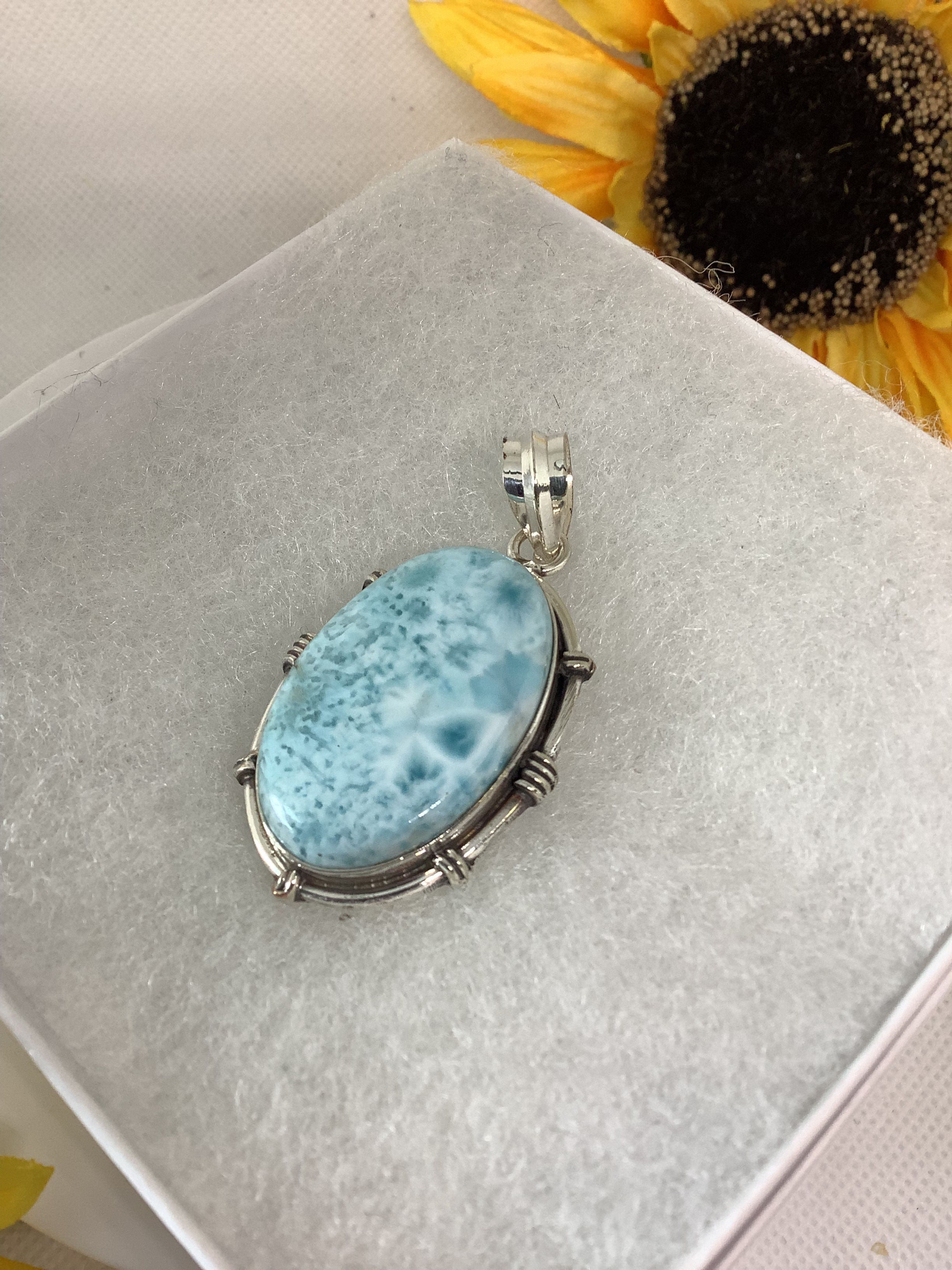 Natural Larimar Pendant
