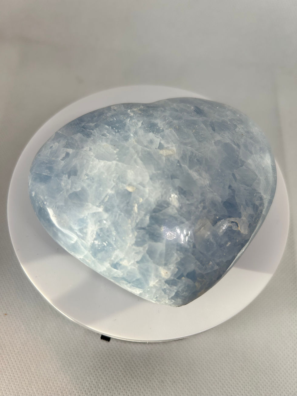 Thumbnail: Blue Calcite large heart Crystal carving