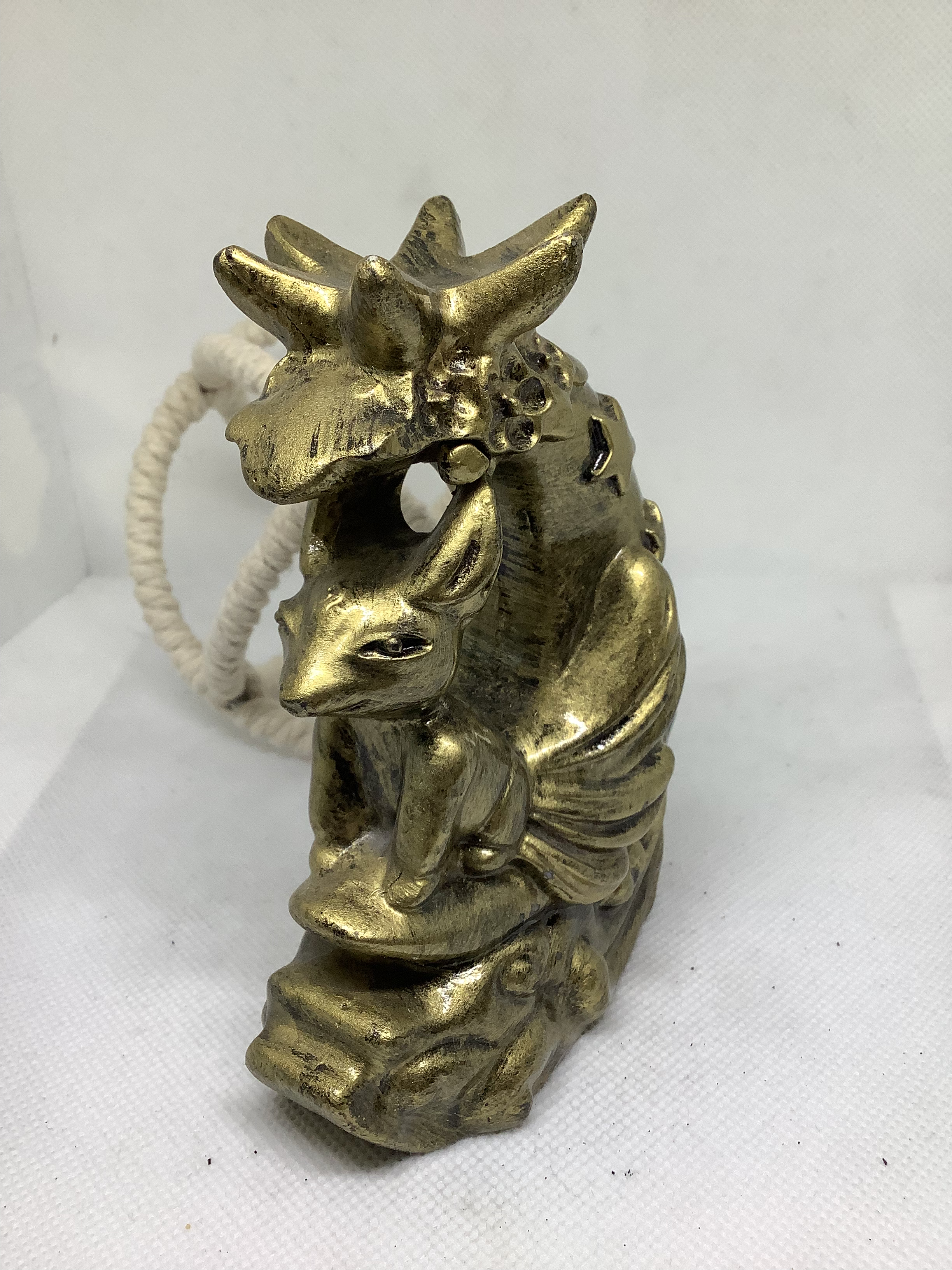 Character on moon sphere stand 