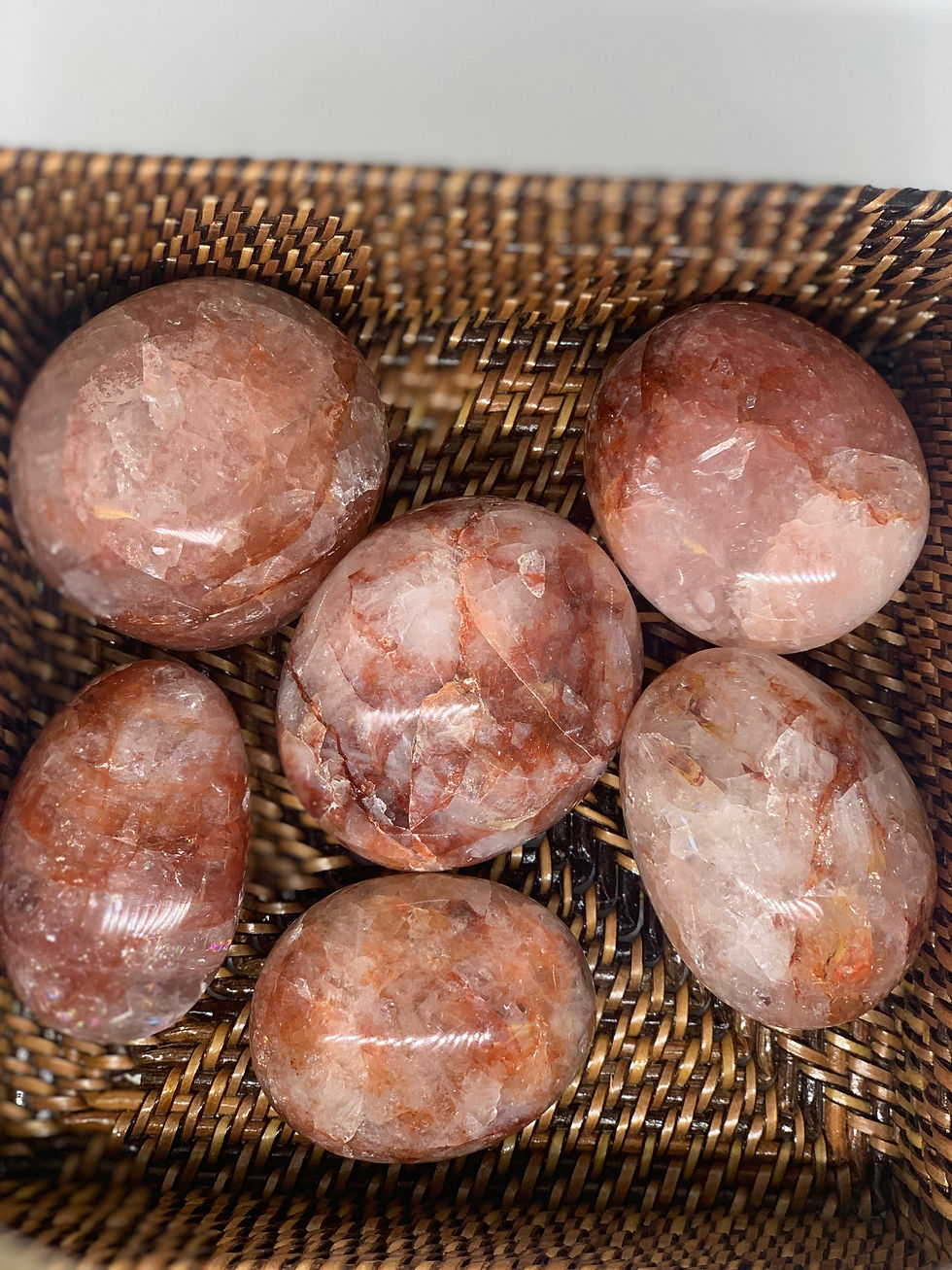 Fire Quartz Palm Stone