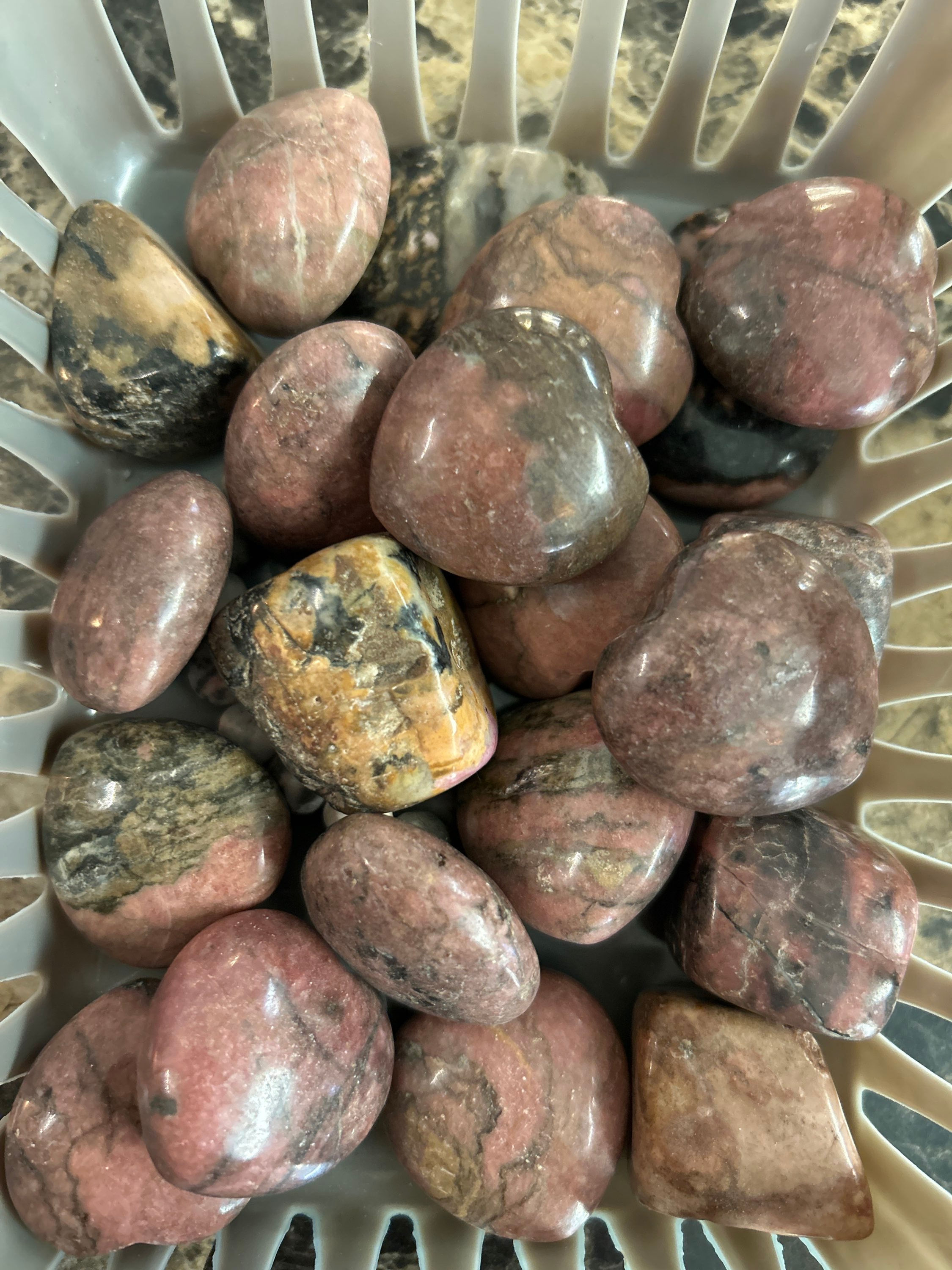 Rhodonite Large Tumble or heart stones