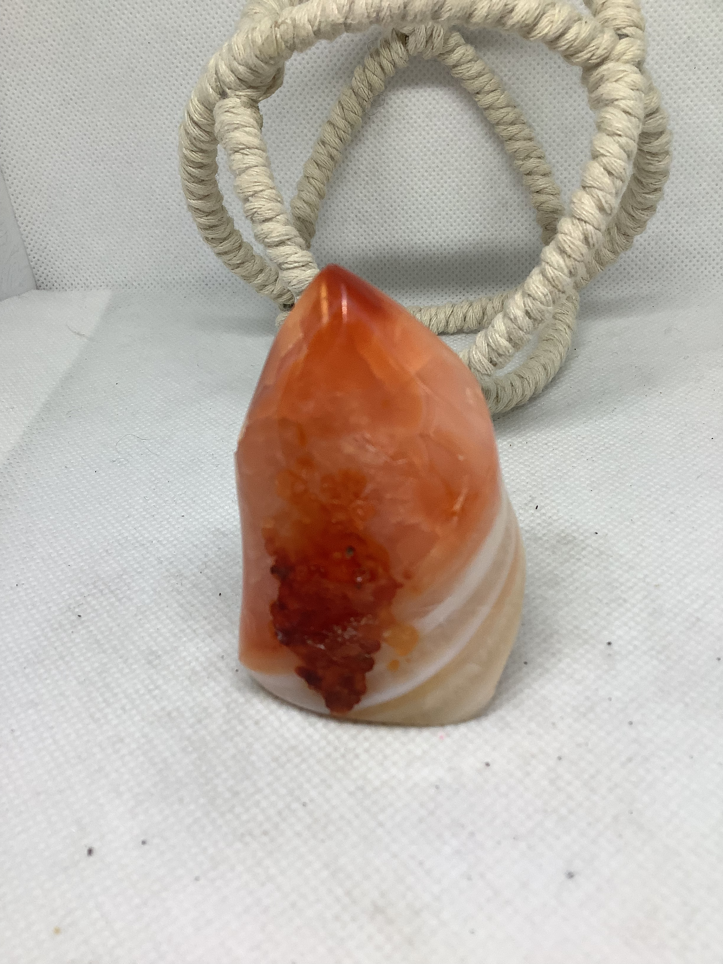 Carnelian flame carved Crystal
