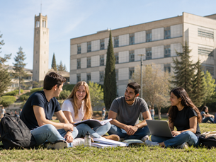 Technion students participating in a collaborative study session on campus, illustrating the Anières Undergraduate Program, student support, scholarships and academic success in engineering education.