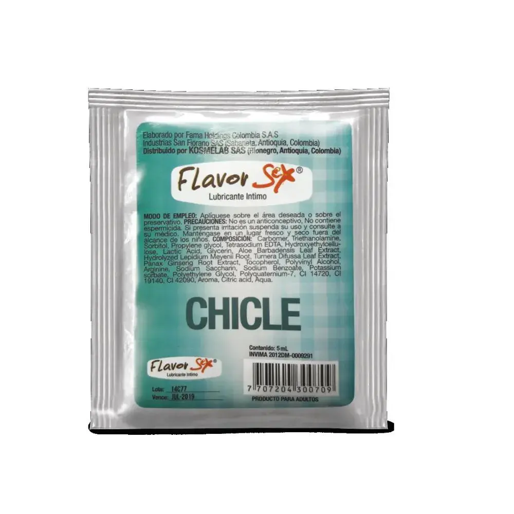 SACHETS LUBRICANTE CHICLE FLAVOR SEX