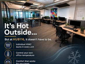 It’s hot outside… but at HUB116, it doesn’t have to be. ☀️