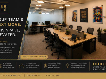A unique space, ready for your team to make it their own. ✨