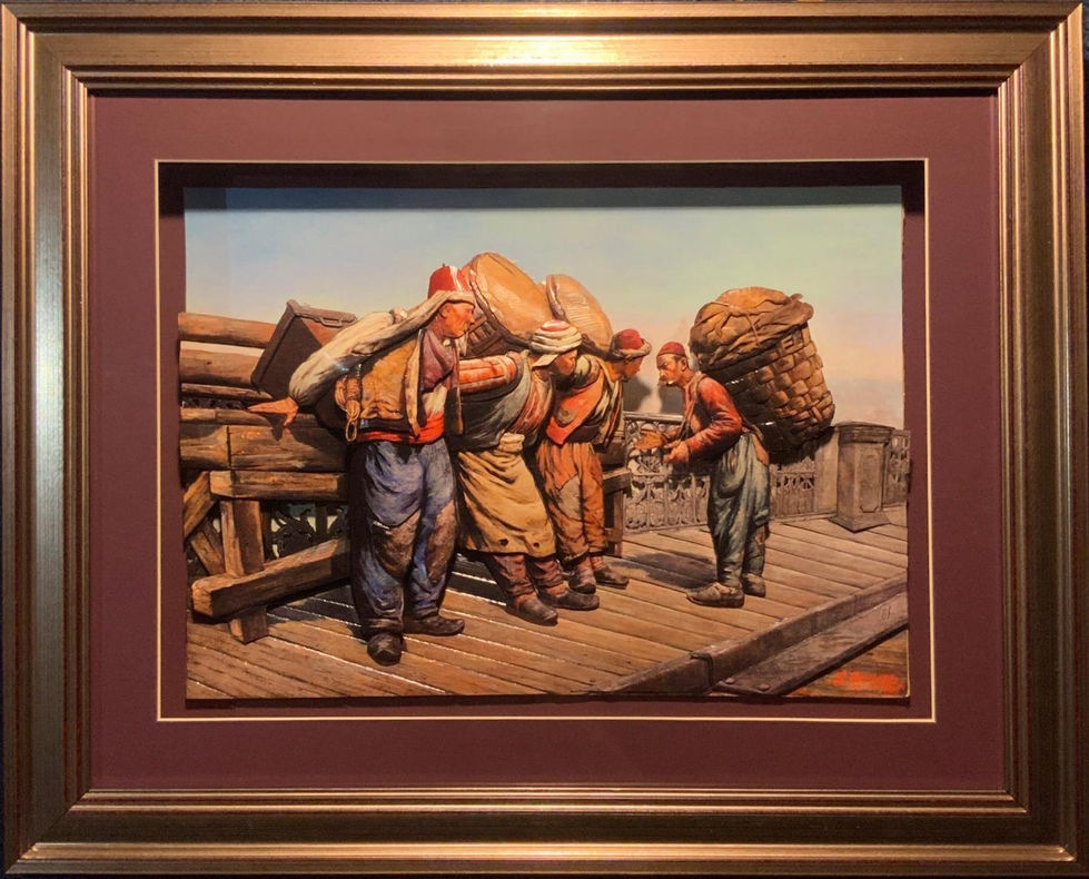 "Hamals on the Karaköy Bridge"