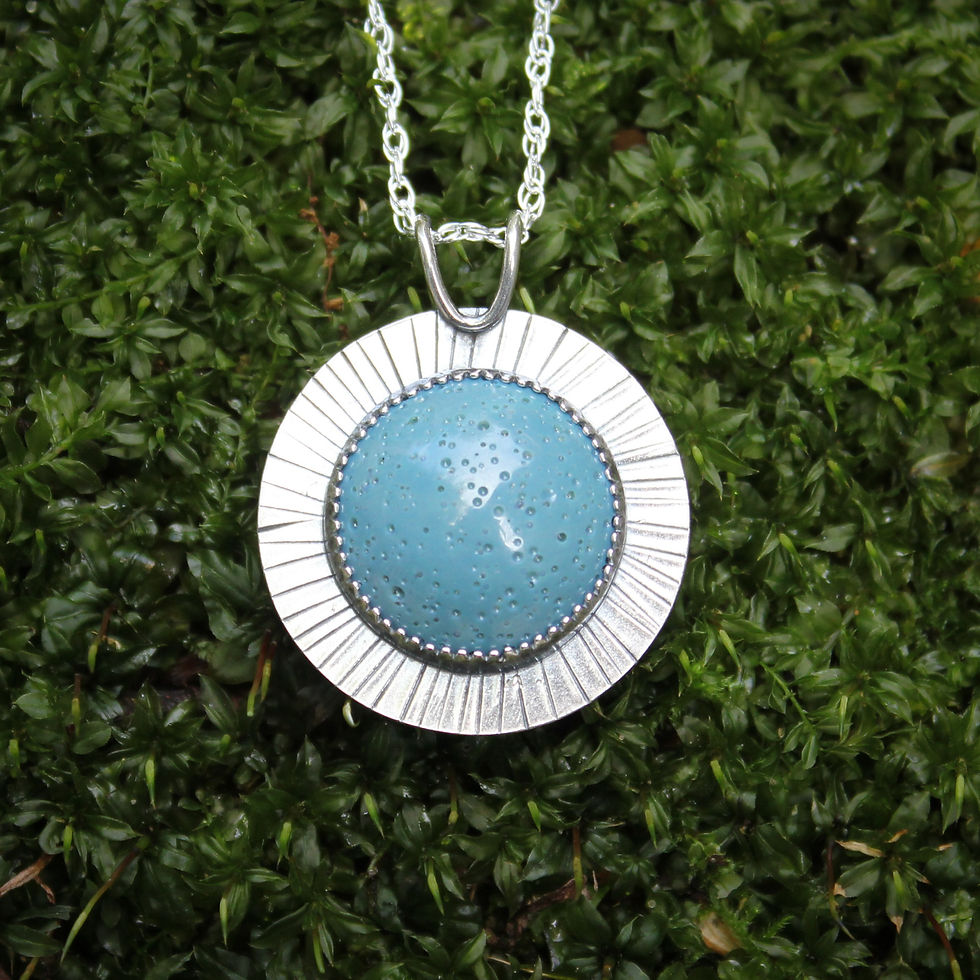 Thumbnail: Leland Blue radial pendant with Michigan mitten on reverse