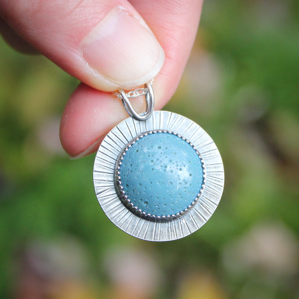 Thumbnail: Leland Blue radial pendant with Michigan mitten on reverse