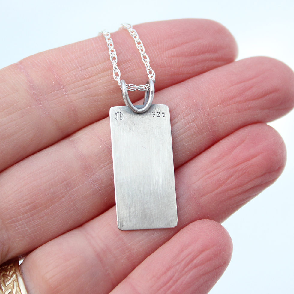 Thumbnail: Sterling silver birch bark patterned pendant