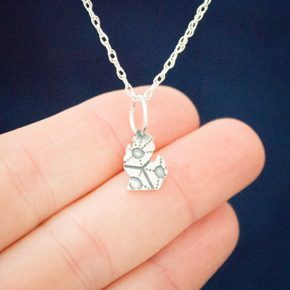 Thumbnail: Michigan charm with Petoskey stone pattern