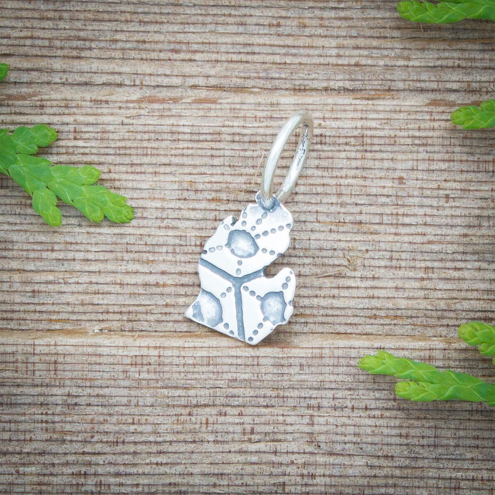 Thumbnail: Michigan charm with Petoskey stone pattern