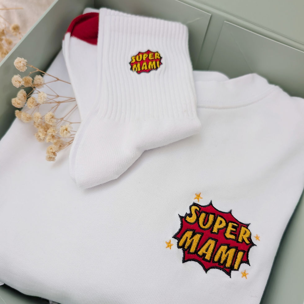 Miniaturbild: Socken "Super Mami" - für die Heldin des Alltags
