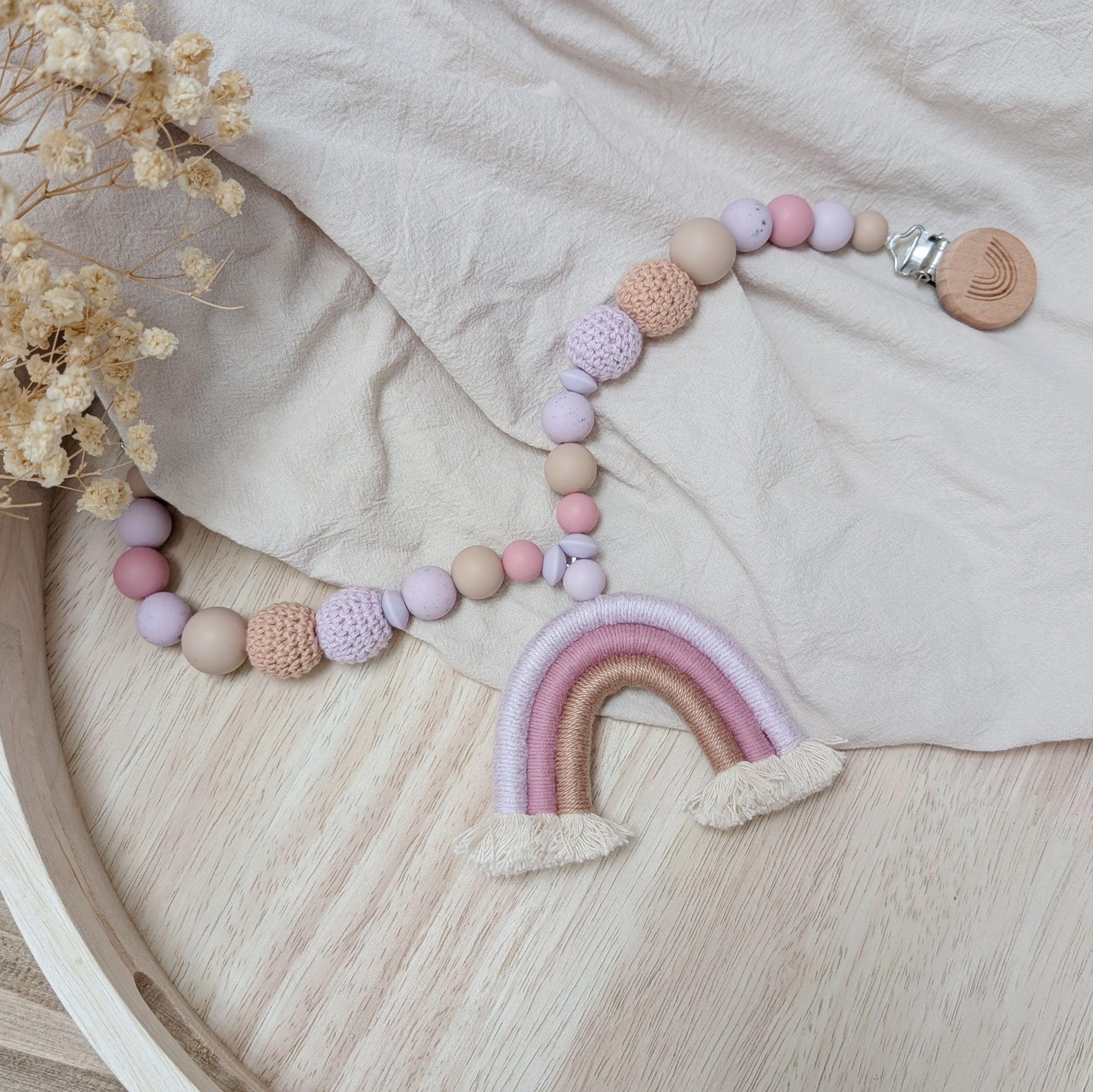 Wagenkette quer "Regenbogen Berry Lilac"