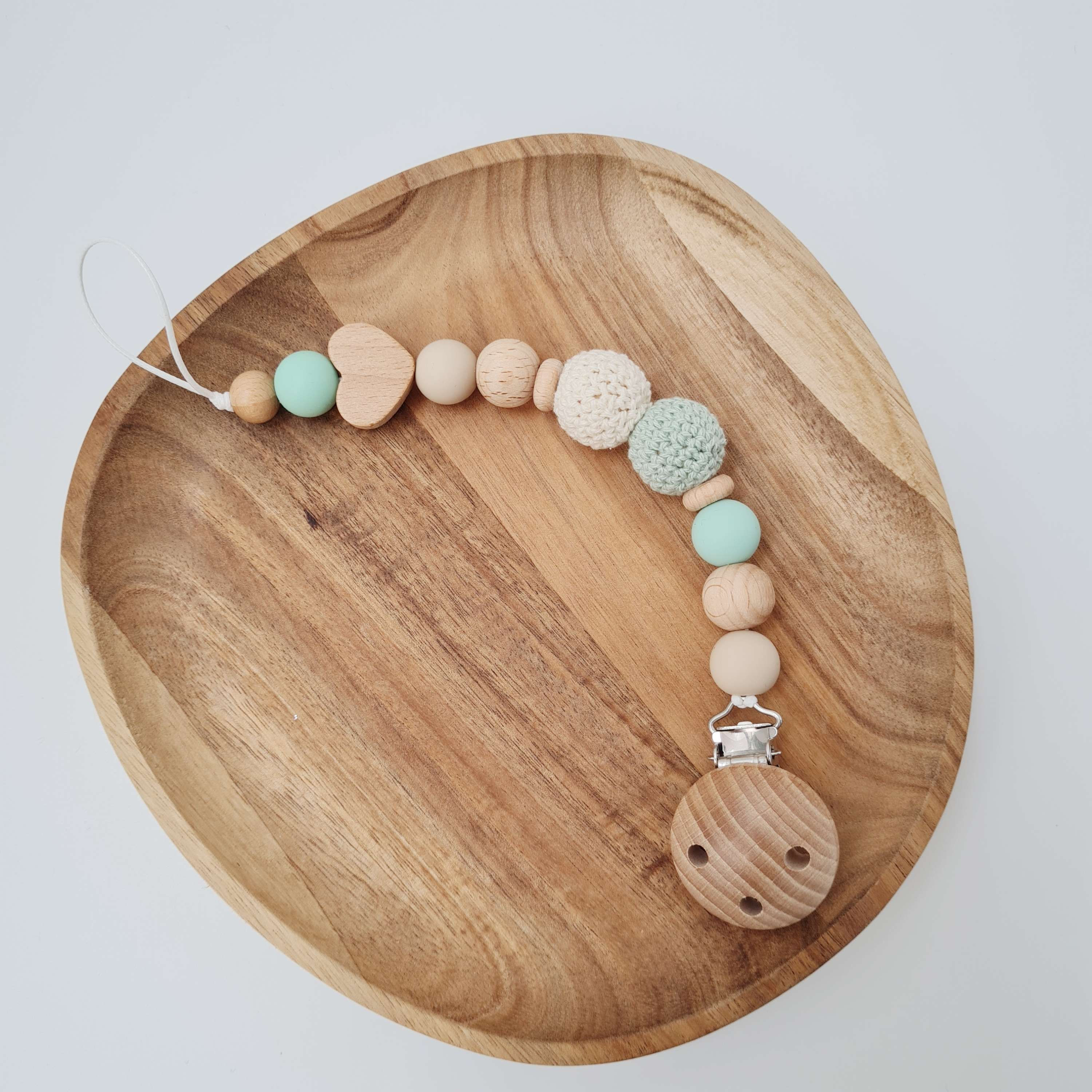 Nuggikette / Schnullerkette "Mint at Heart"