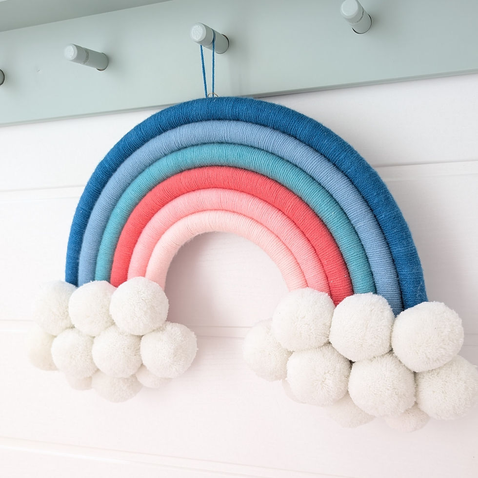 Miniaturbild: Sofortkauf: Regenbogen mit Wolken "Blau Pink"