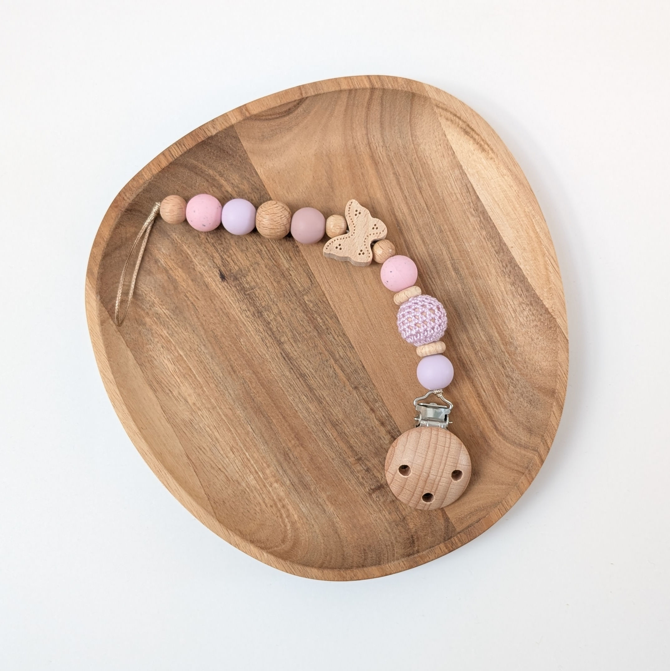 Nuggikette / Schnullerkette "Schmetterling"