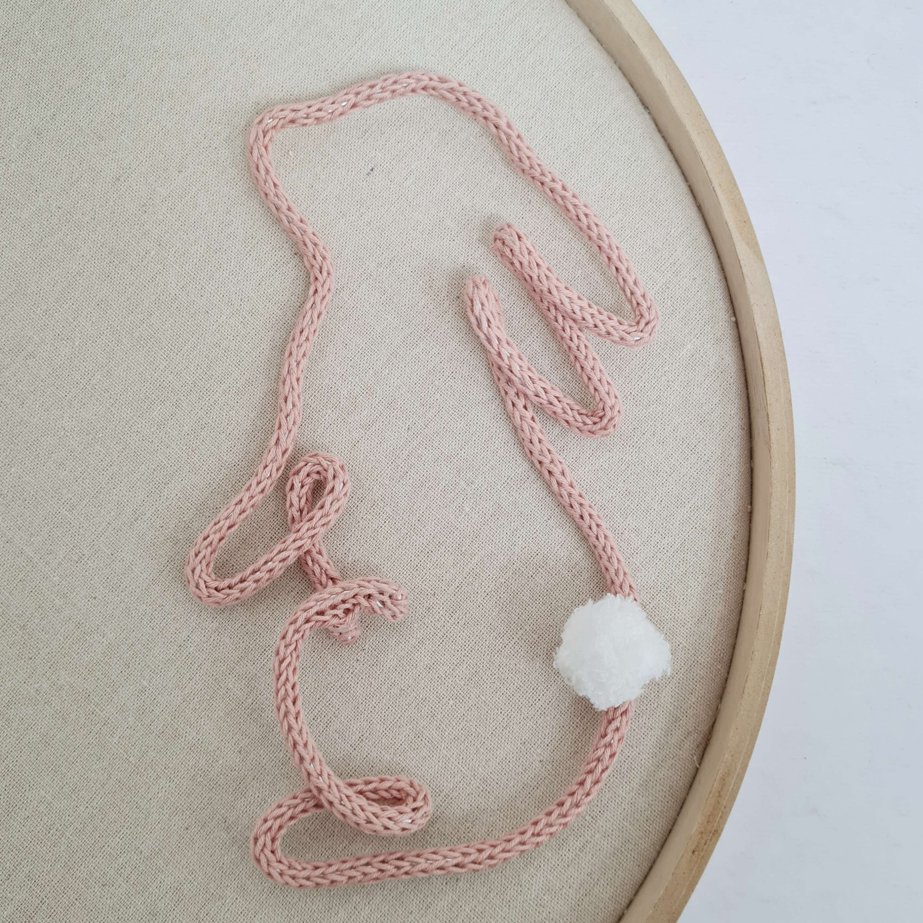 Strickkunst Strickdraht Strickgarn Babyzimmer Kinderzimmer Wandbehang Geburtsgeschenk Babygeschenke