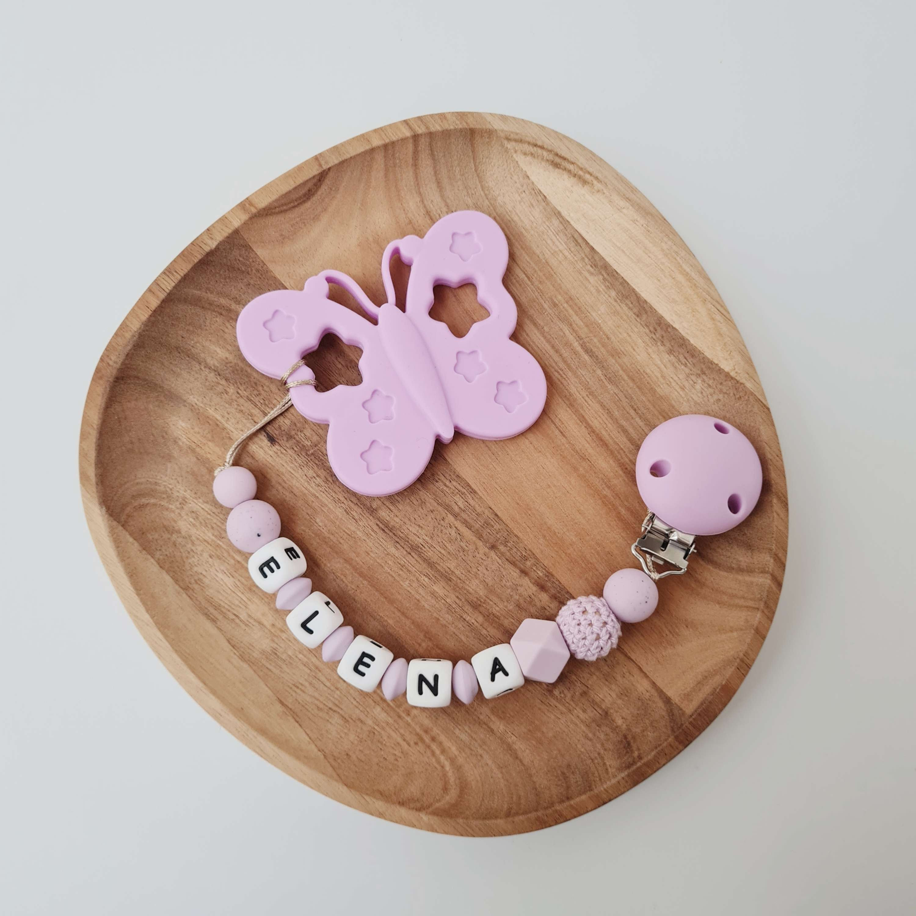 Beisskette "lila Schmetterling"