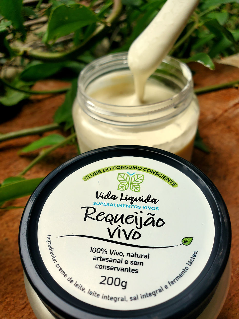Requeijão vivo e natural vida liquida