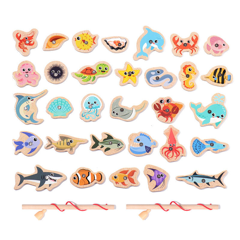 Miniatura: Conjunto de Brinquedos de Pesca Magnética para Crianças 