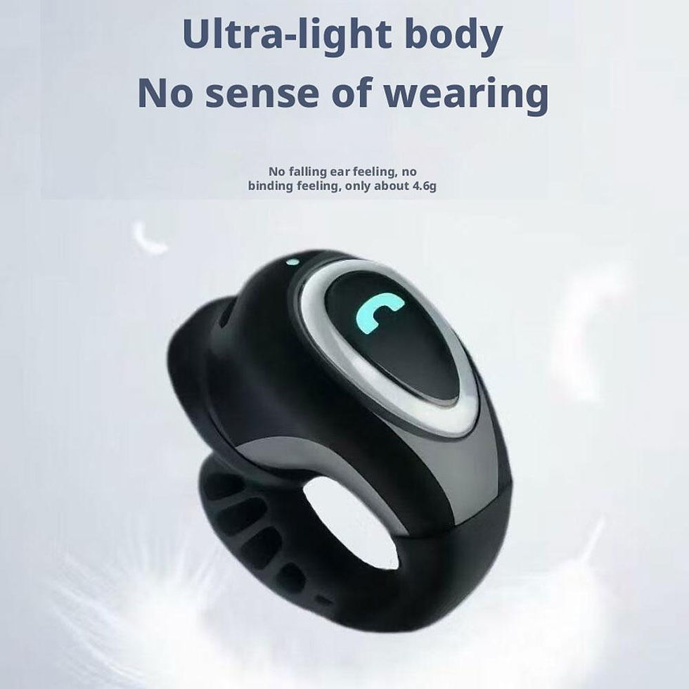 Miniatura: Fone de ouvido único sem fio Bluetooth com clipe de orelha