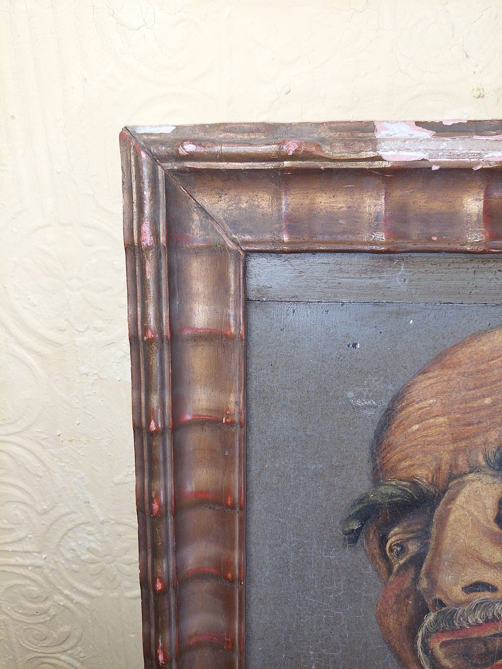 Thumbnail: Antique Original Oil Paining On Board Holy Monk Rasputin