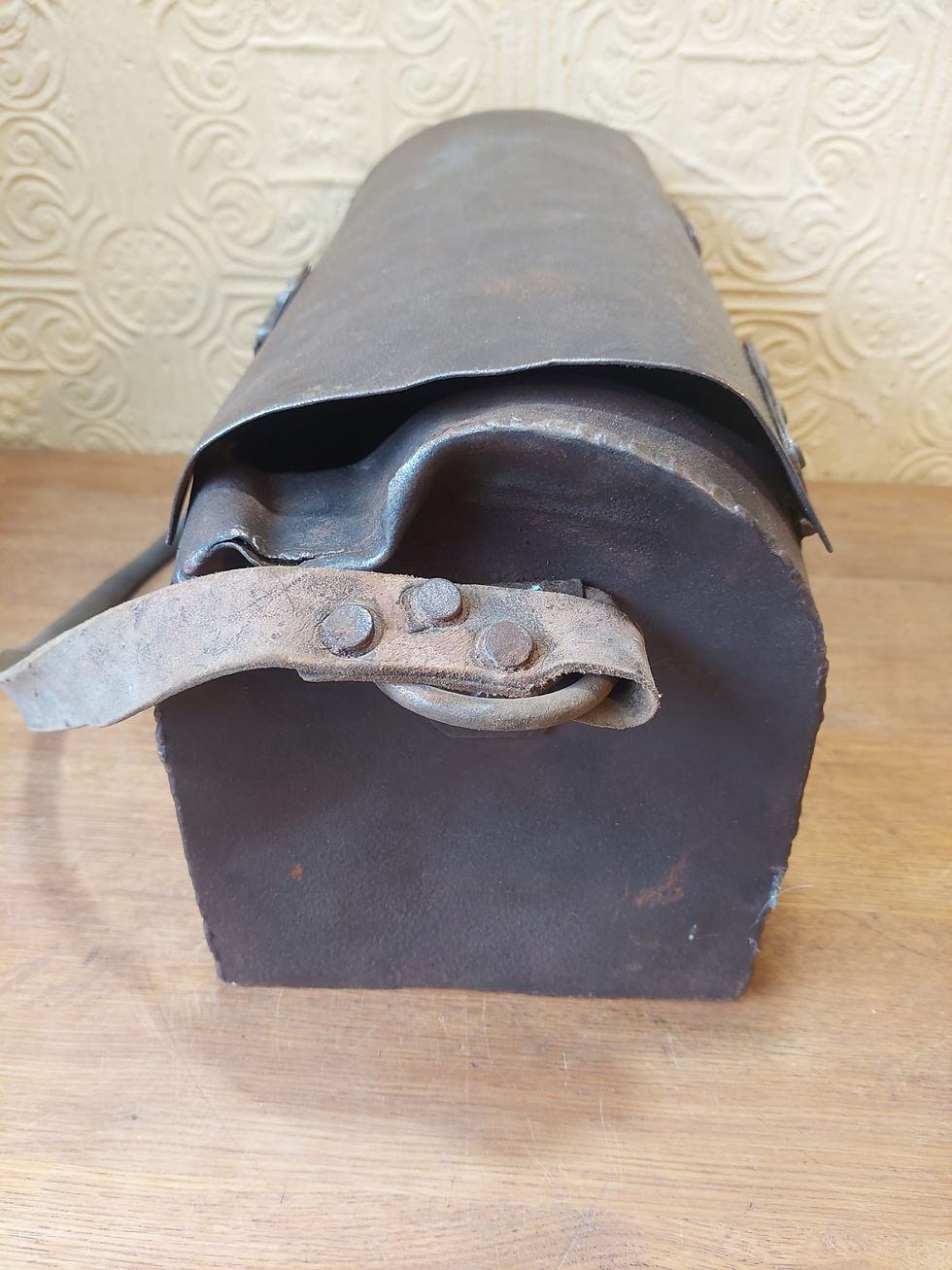 Thumbnail: Antique French Large Heavy Iron Tool Box