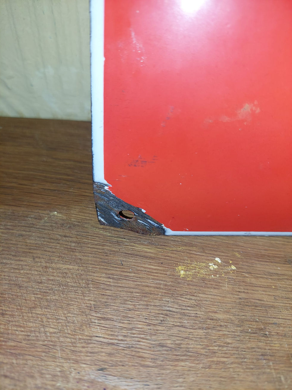 Thumbnail: Vintage French Original Enamel "Cianamide De Chaux" Advertising Sign