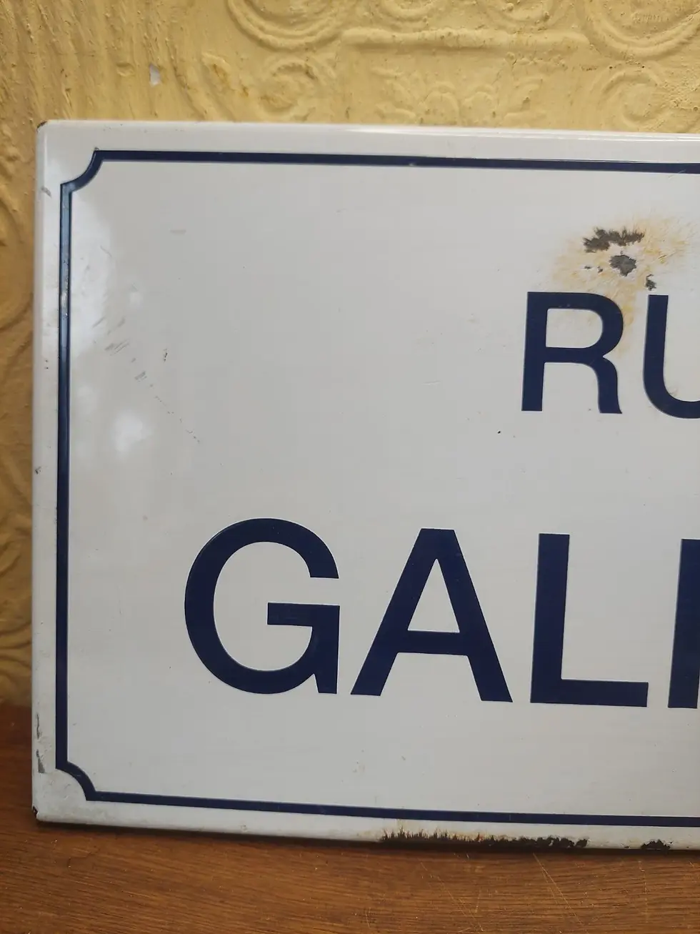 Thumbnail: Vintage French Enamel Street Sign "Rue Galilée"