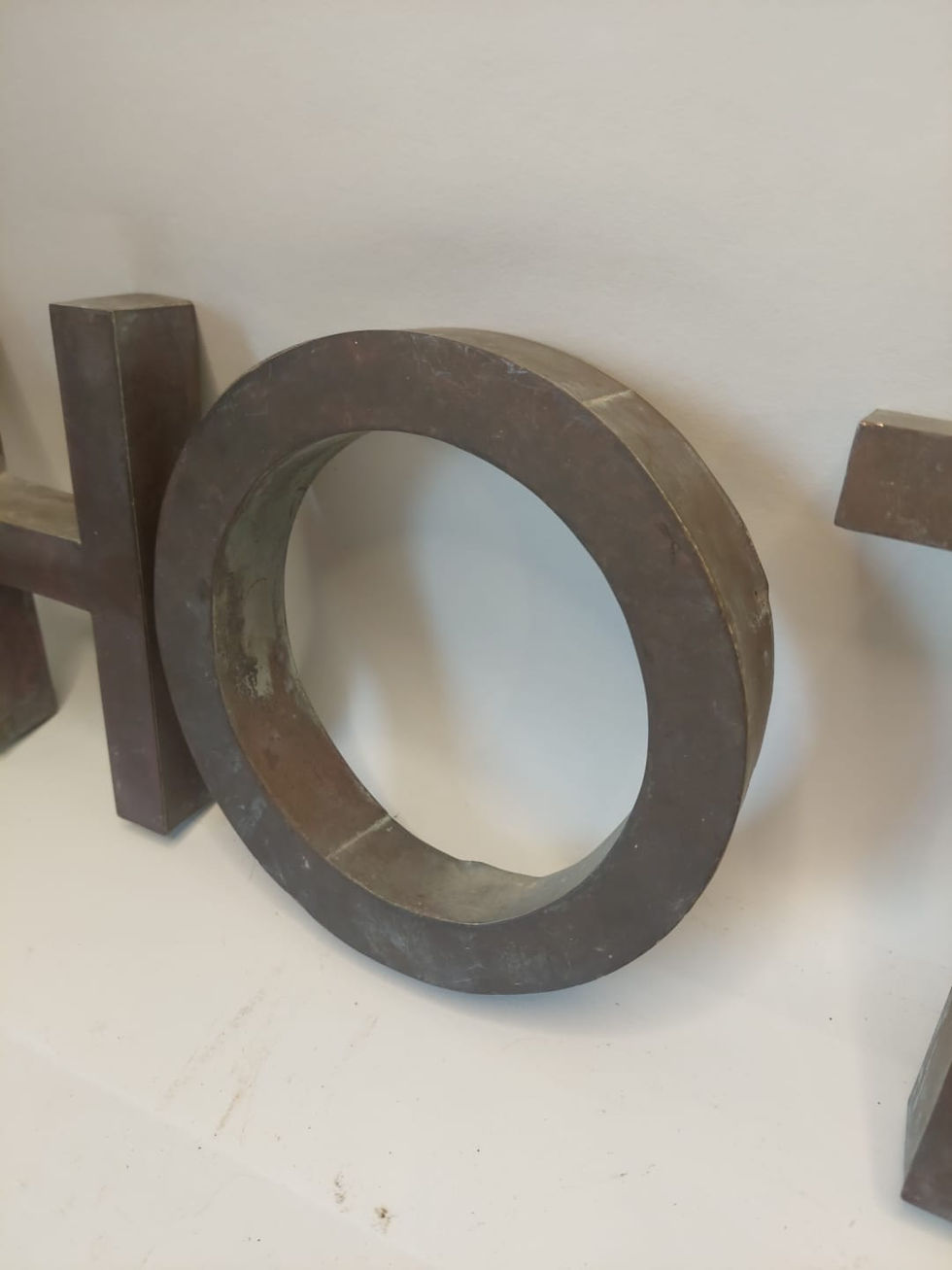 Thumbnail: Antique French 3D "HOTEL" Copper Letters Sign