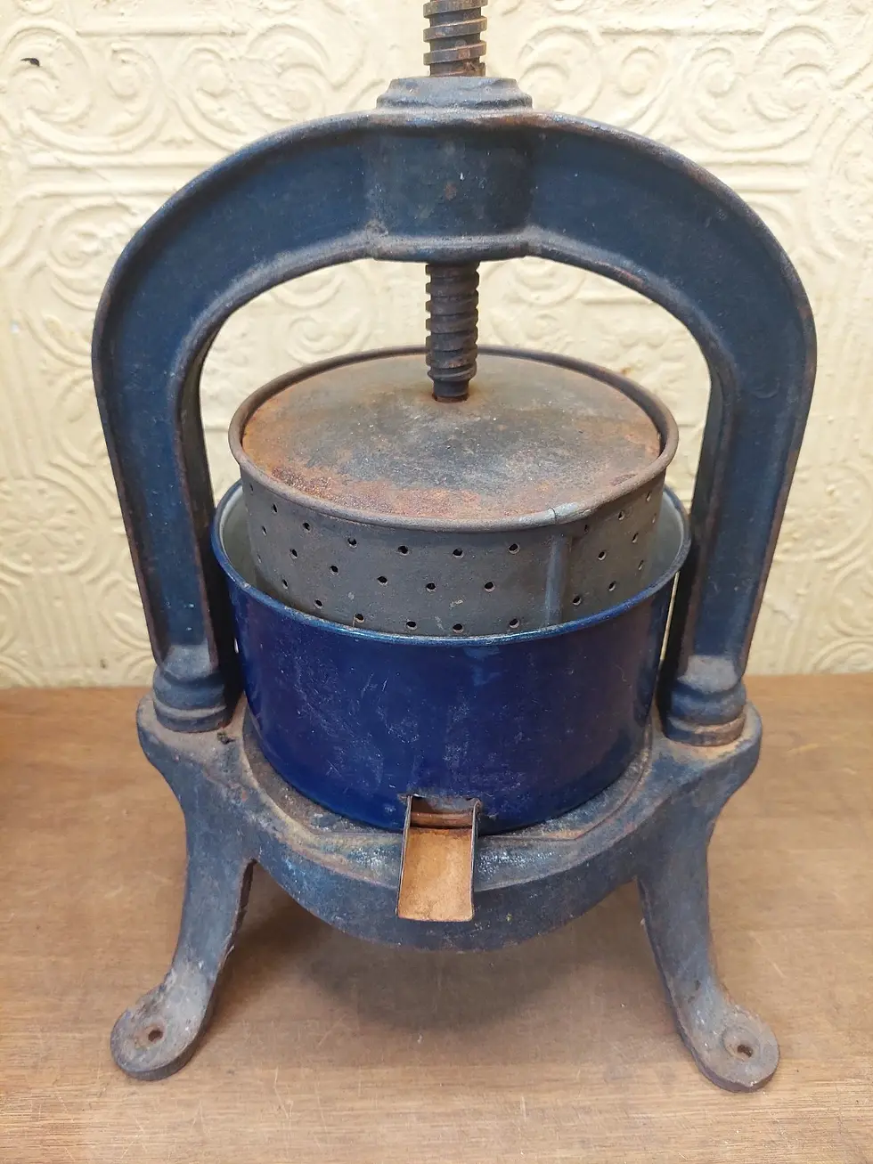 Thumbnail: Antique French Very Large Cast Iron Fruit Press