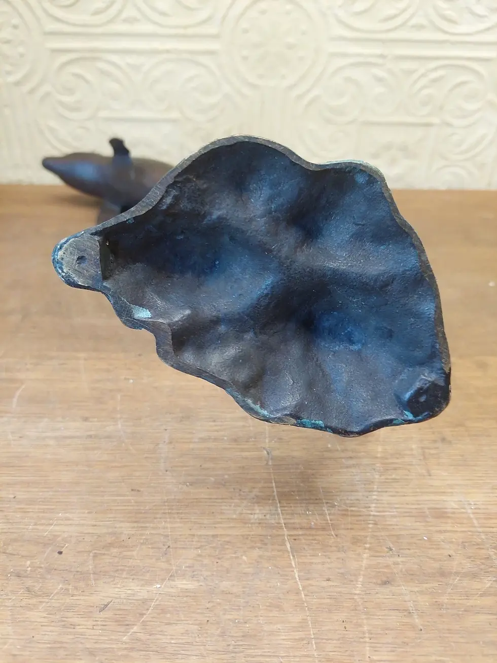 Thumbnail: Antique Bronze Dolphin Sculpture