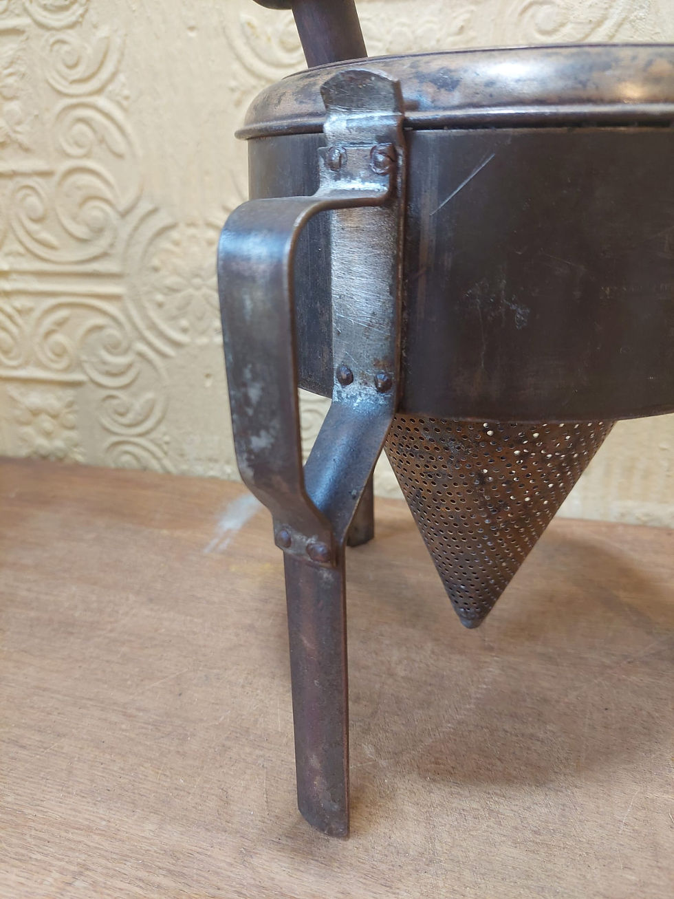 Thumbnail: Antique French "Mousse" Strawberry Crusher Pestle & Mortar