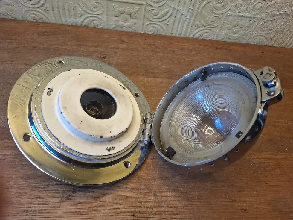 Thumbnail: 1954 French Chrome Holophane Ceiling Light