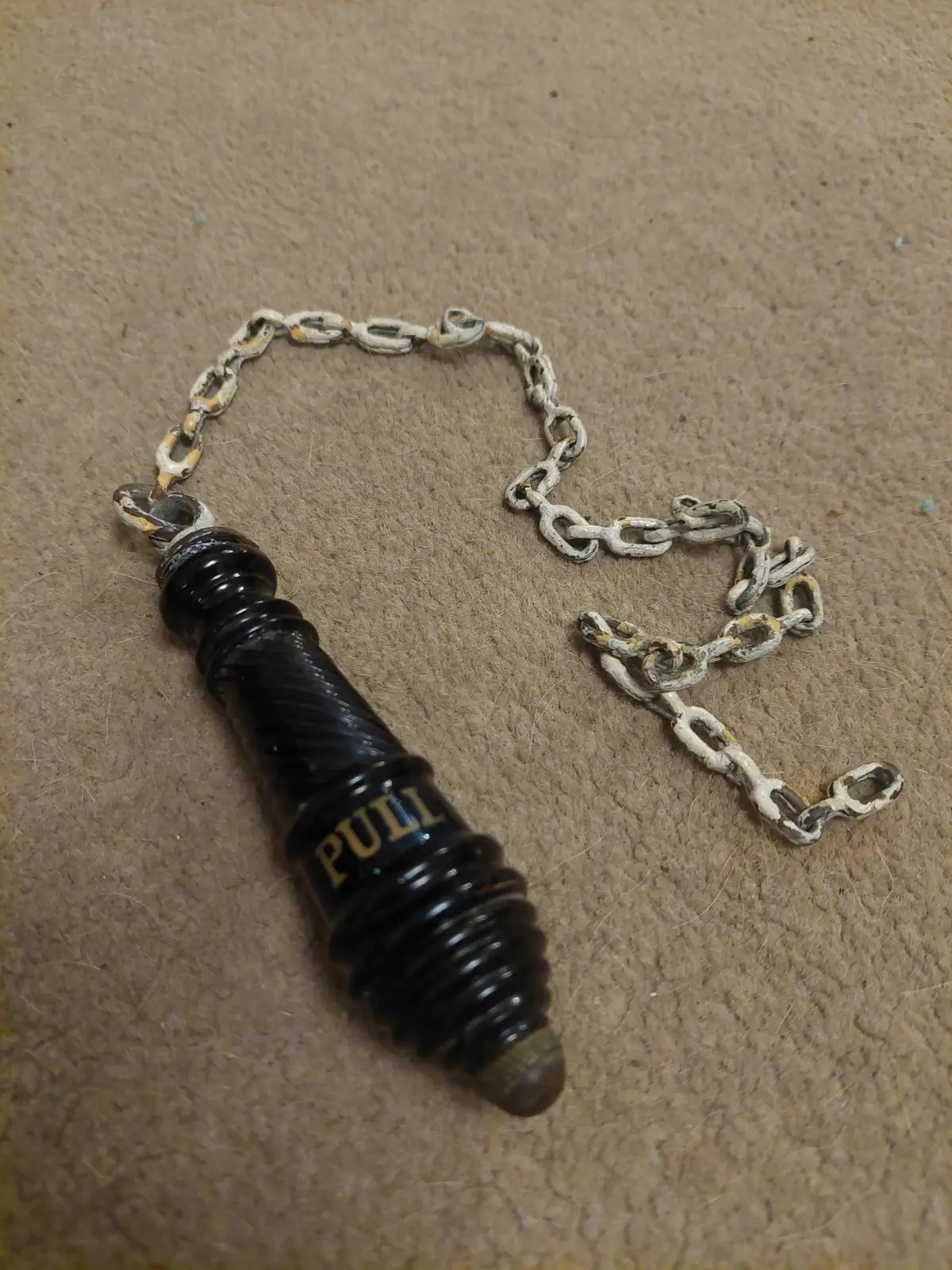 Original Antique Ceramic Toilet Chain Pull Handle