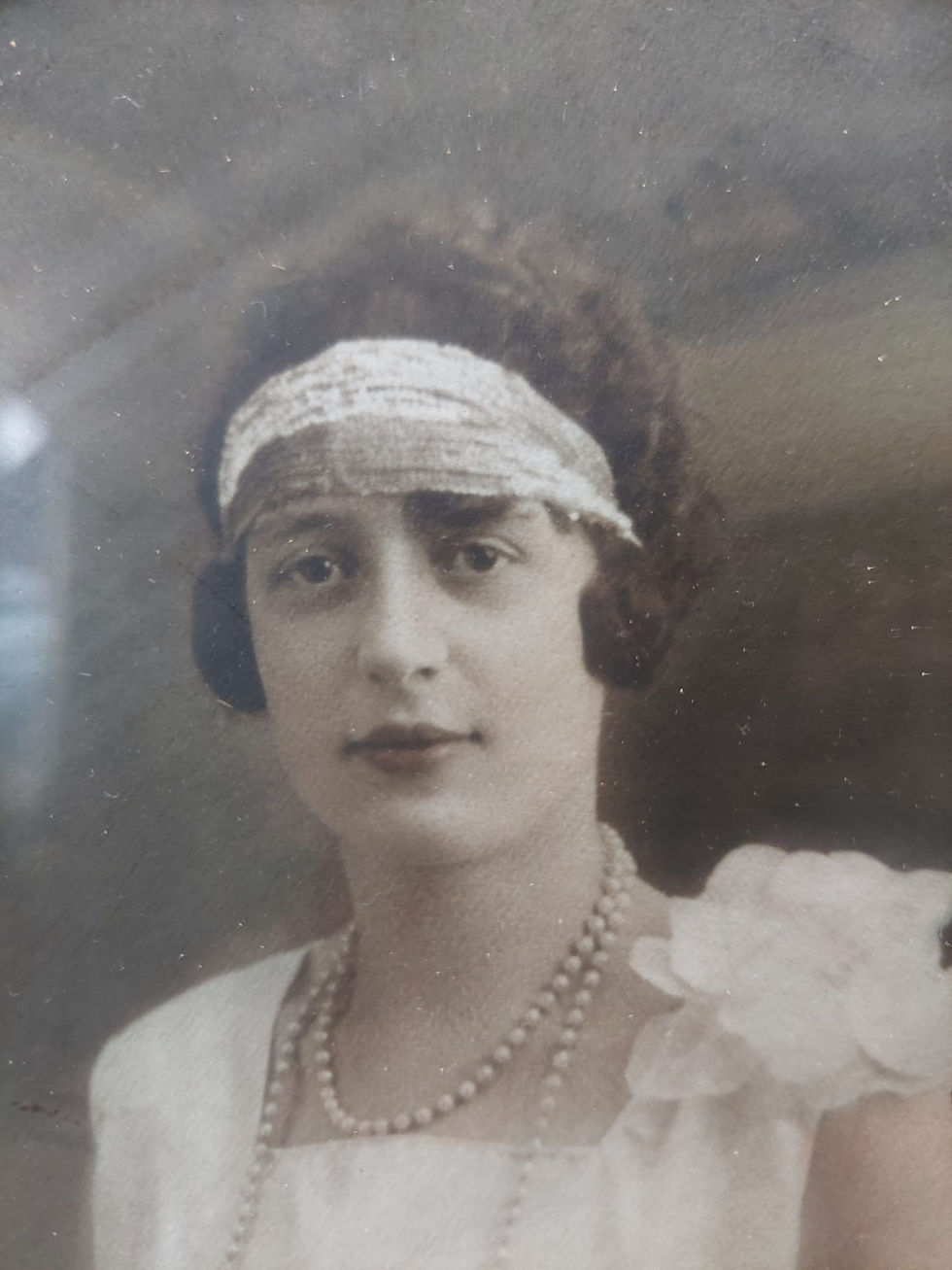 Thumbnail: Original Framed Photograph From 1928 Of A French Bride