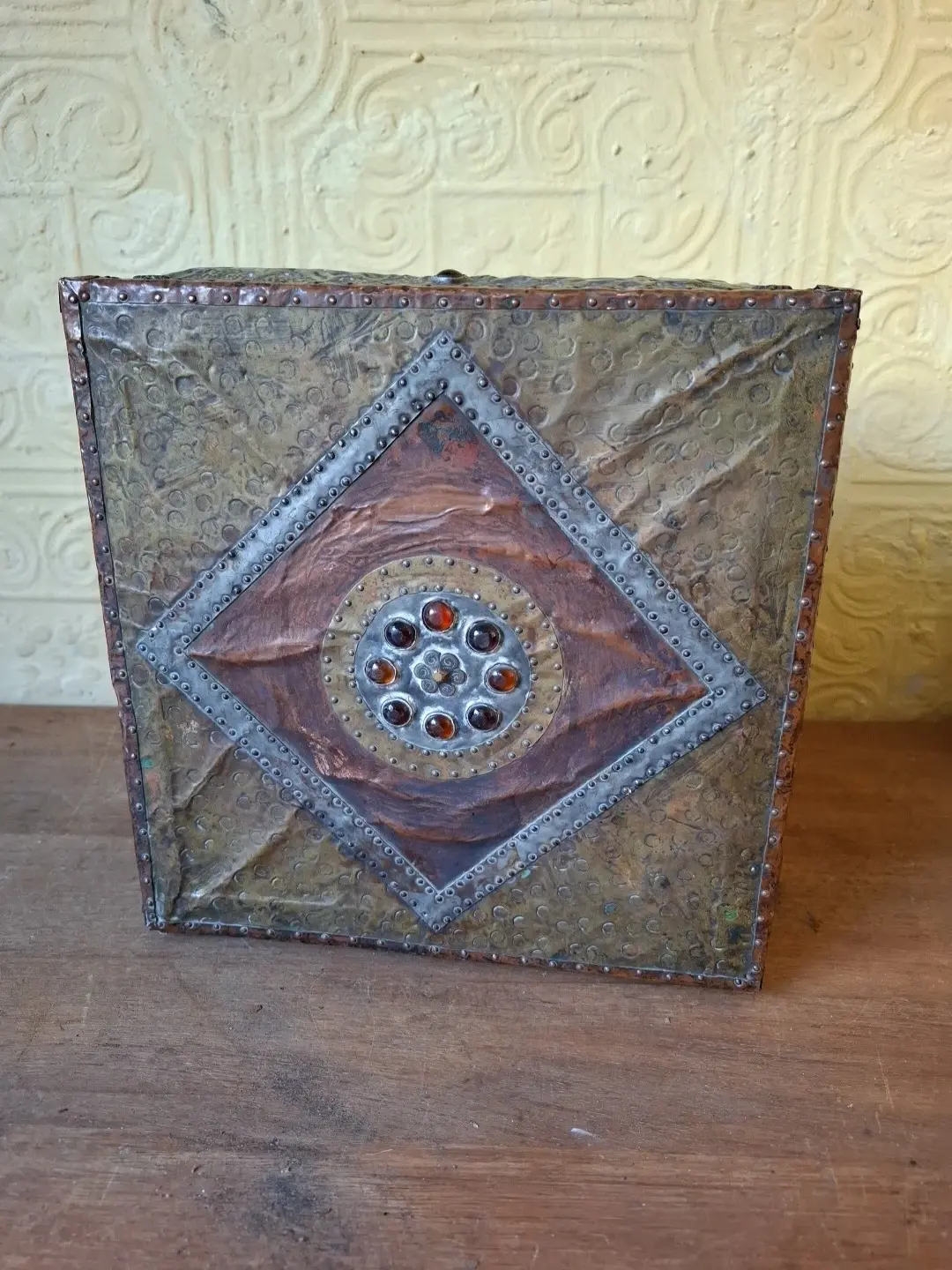 Vintage French Hand Crafted Decorative Stand Box