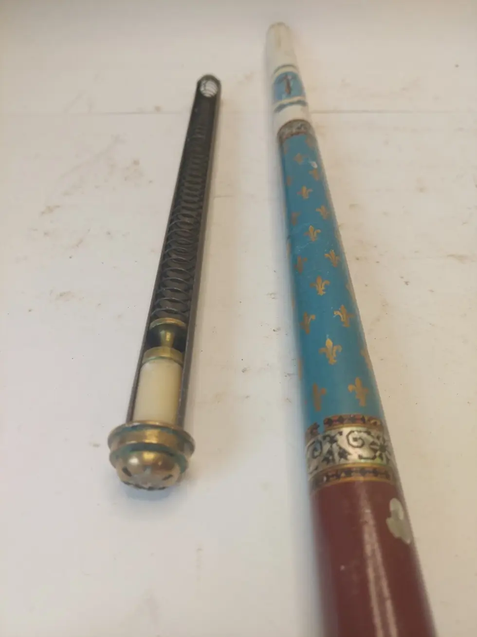 Thumbnail: 1900s French Catholic Processional Candlestick With Spring Loaded Mechanism