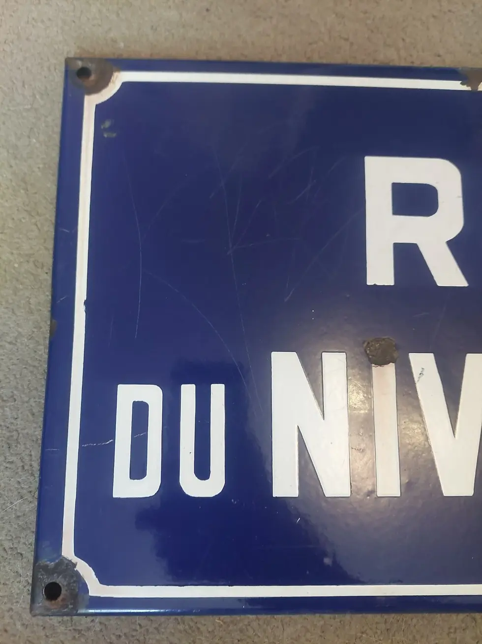 Thumbnail: Vintage French Enamel Street Sign "Rue Du Nivernais"