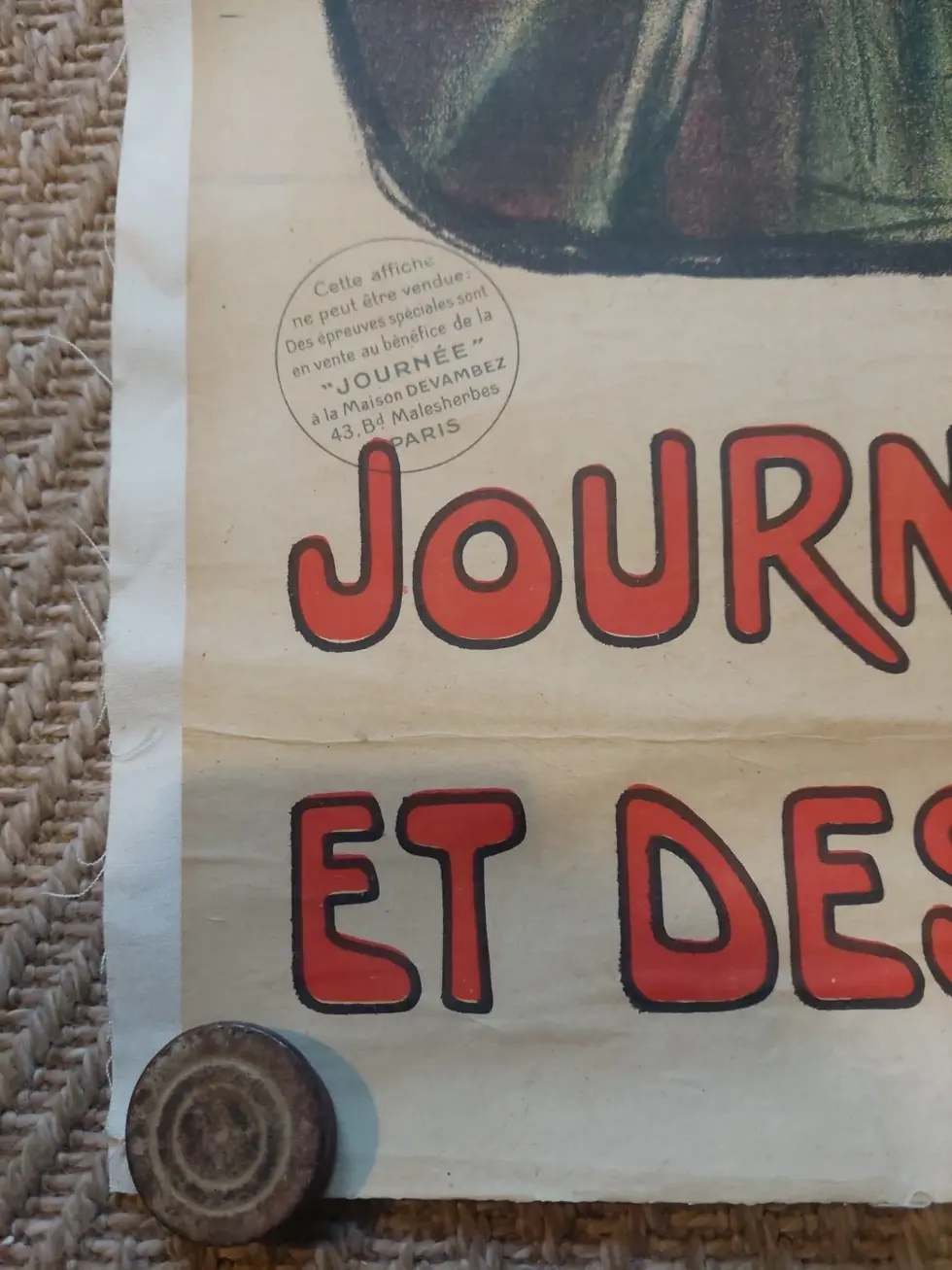 Thumbnail: Original Antique WW1 French Recruitment Poster Colonial Troops Africa