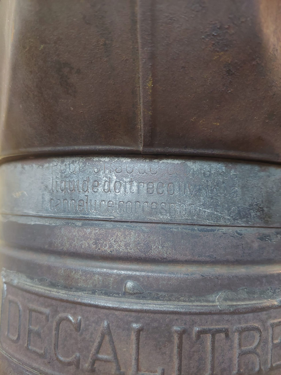 Thumbnail: Antique French "G.B Moulins" Grain Measuring Bucket Planter