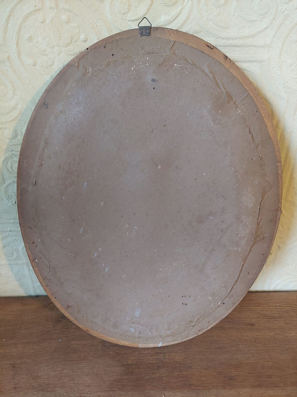 Thumbnail: Antique French Framed Crucifix On Red Velvet Under Domed Glass