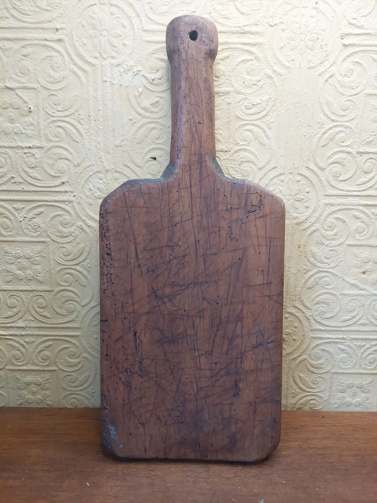 Large Antique French Wooden Chopping Bread Board