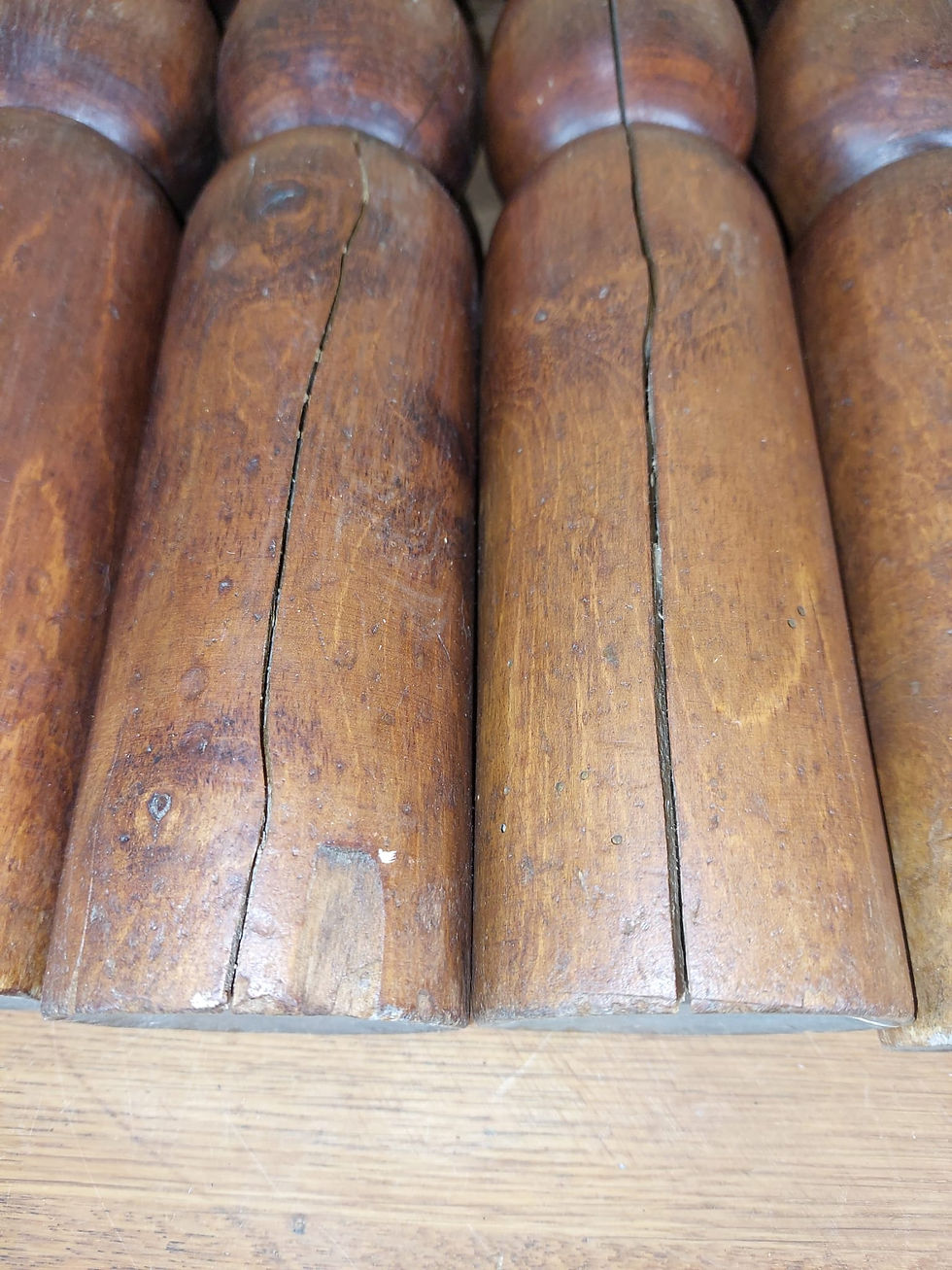 Thumbnail: Antique Extra Large Outdoor Wooden Skittle Game 
