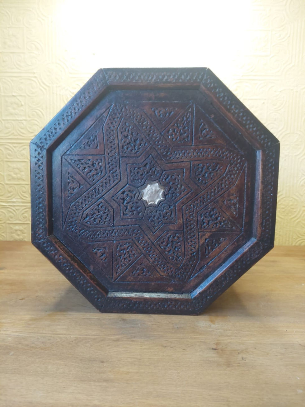 Thumbnail: Middle Eastern Islamic Hardwood Mother Of Pearl Table