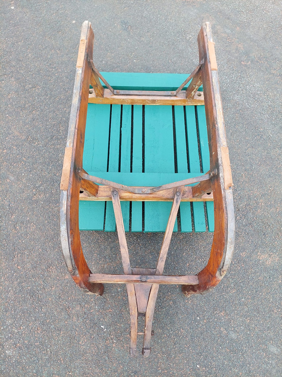Thumbnail: Very large Antique French Wooden Transportation Or Display Sled Sledge