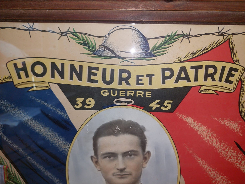 Thumbnail: Original French Framed WW2 Medals and Certification For A Prisoner Of War